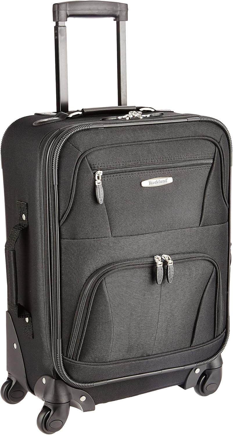 Expandable Spinner Carry On, Black, 19-Inch