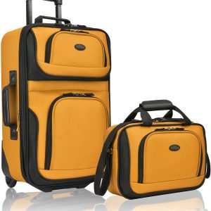 Carry-On Suitcase, Orange, Set